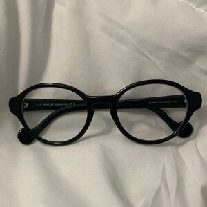 Moncler Black Round Eyeglass Frames
